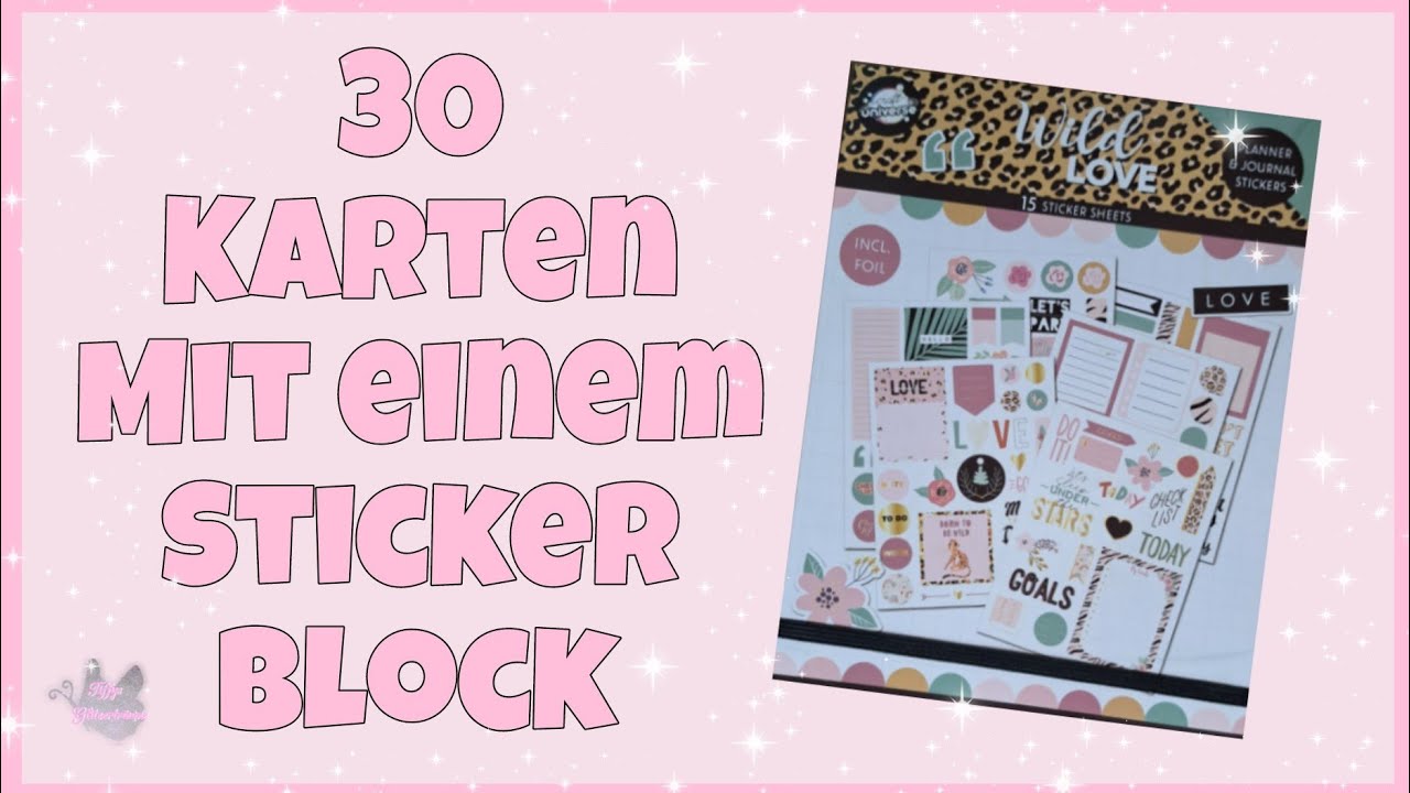 💕 30 Karten mit einem Sticker Block 💕 von Action - YouTube