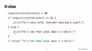 The Swift Programming Language Book: Control Flow - The Video Version