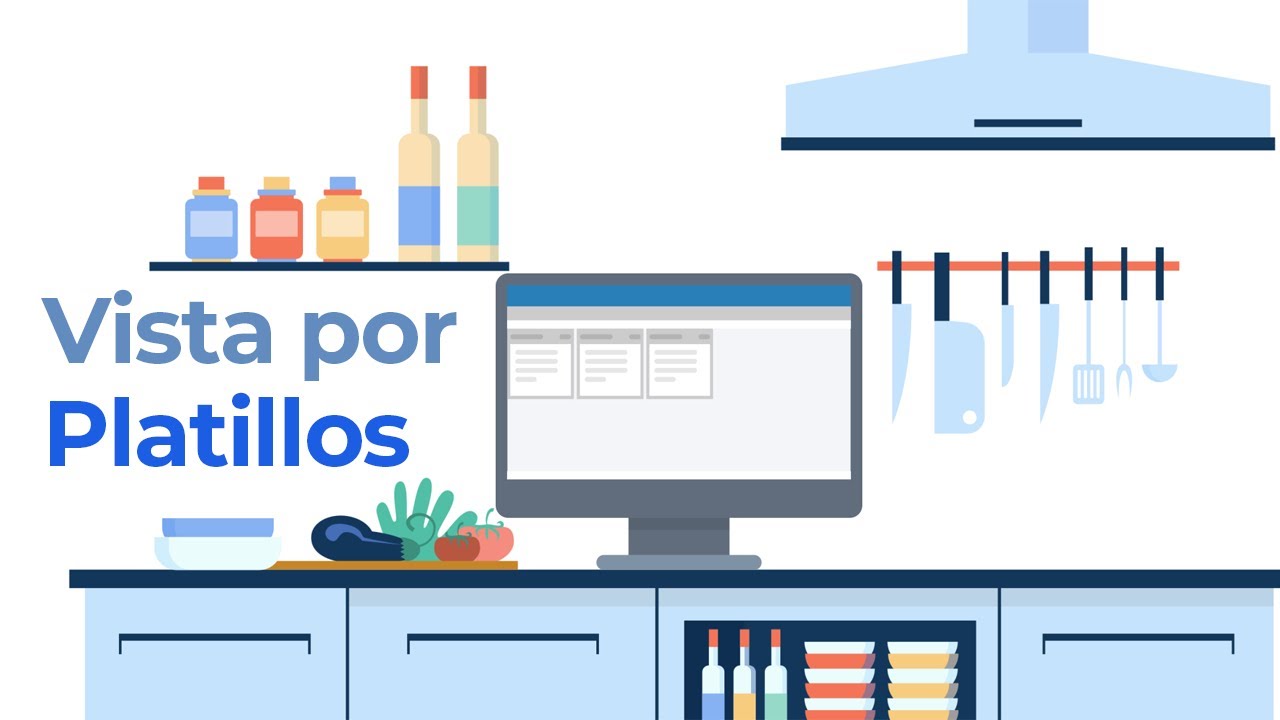 Vista por platillos en monitor de cocina - Sicarv4