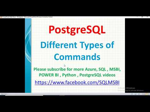 Postgresql Tutorials | Different Types of commands in postgresql | postgresql commands