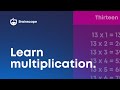 Learn your 13 Times Table / Multiplication Table of 13 FAST