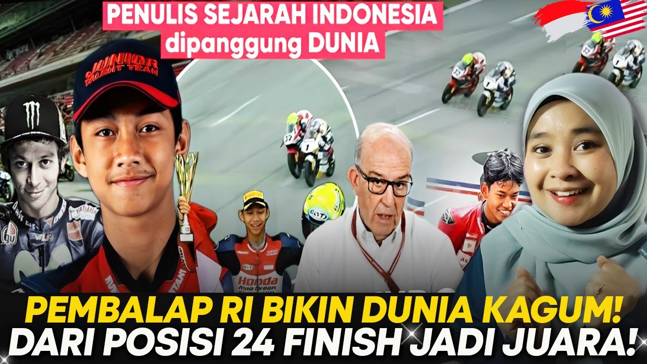 REAKSI 🇲🇾 : VALENTINO ROSSINYA INDONESIA! Kiandra Ramadhipa Start Dari Posisi 24 Finish Jadi JUARA!