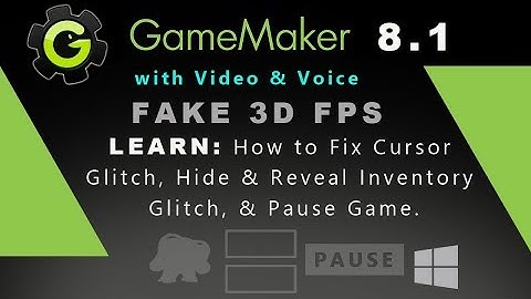 Game Maker 8.1: How to Fix Cursor Glitch, Hide & Reveal Inventory Glitch, & Pause Game.