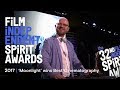 MOONLIGHT wins Best Cinematography at the 2017 Film Independent Spirit Awards
