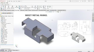 SolidWorks Sheet metal Exercise Basic Features#design #solidworks #mechanicalengineering