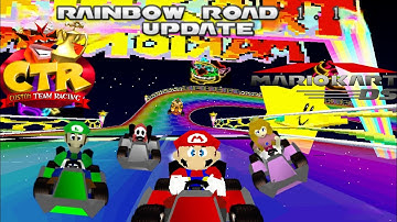 CTR Crash Team Racing: Rainbow Road DS 1.1 (Update) Custom Track By Niikasd