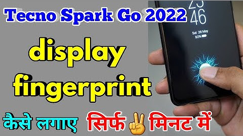 How To Display Fingerprint Lock Tecno Spark go 2022 | Tecno Spark go 2022 Display Fingerprint Lock