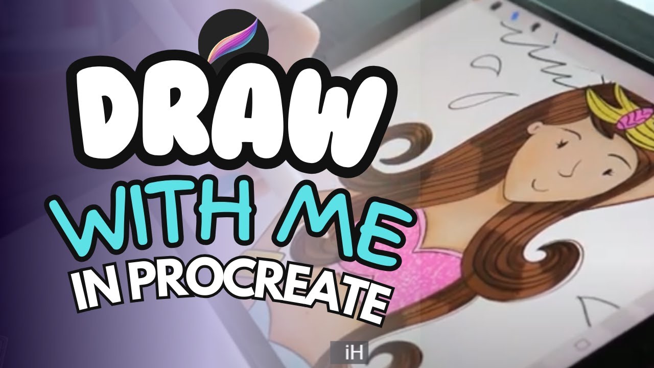 Draw With Me in Procreate 🎨 Drawing a Cute Girl 🖌️ Behind the Scenes of ...