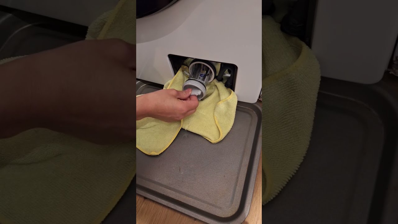 How To Drain Water Out Of Washing Machine Cleaning Washingmachine Fyp Viral Shorts