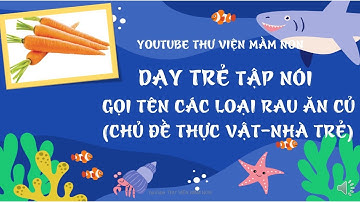 DẠY TRẺ TẬP NÓI SỚM-   CÁC LOẠI RAU ĂN CỦ/THƯ VIỆN MẦM NON/ NHÀ TRẺ