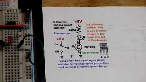 N Channel Enhancement Mode MOSFET Switch Circuit 2N7000