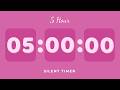 💗 5 Hour Silent Timer | Cute Ending Alarm | Pastel Pink Aesthetic | Study & Focus