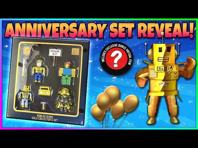 Roblox Golden Mr. Robot Virtual Item *CODE ONLY* 15th Anniversary Big Head  Gold