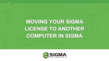 How to move your Sigma license to another computer