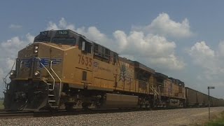 UP 7635 Leads Coal Train, Grand Mound, IA