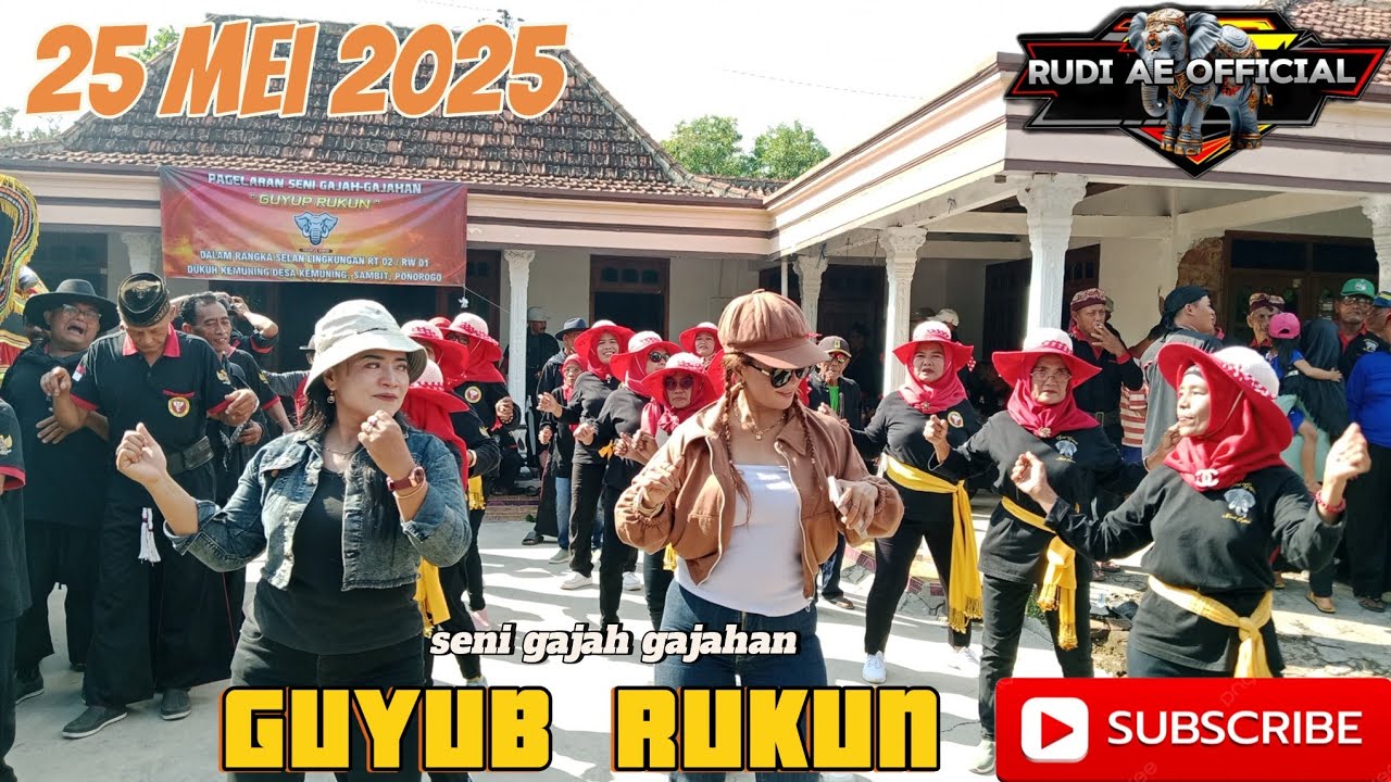 MERIAH❗❗KESENIAN GAJAH 🐘 GAJAHAN GUYUB RUKUN LIVE🔴 DESA KEMUNING KEBAK PENONTON