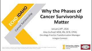 Why the Phases of Cancer Survivorship Matter  - January 28, 2026