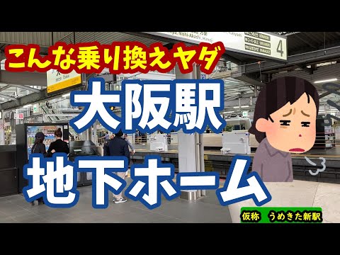 【こんな乗り換えヤダ】大阪駅（地上）→大阪駅地下ホーム