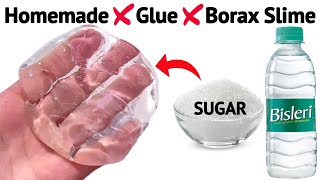 How To Make Water And Sugar Slime At Home Without Glue Or Borax Water Slime Making Diy Slime Asmr