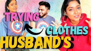 TRYING MY HUSBAND'S CLOTHES | FIRST TIME in TAMIL
