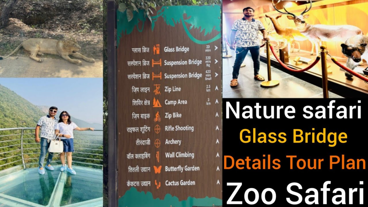 Nature Safari & Zoo Safari & Glass Bridge Full journey | Costing | Activity 