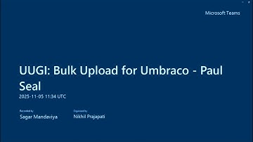 Bulk Upload Package | Umbraco Users Group India