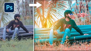 How To Edit Cyan Tone Photo🔥 | Cyan Tone Photo Editing | Cyan Color Effect | Photoshop Tutorial