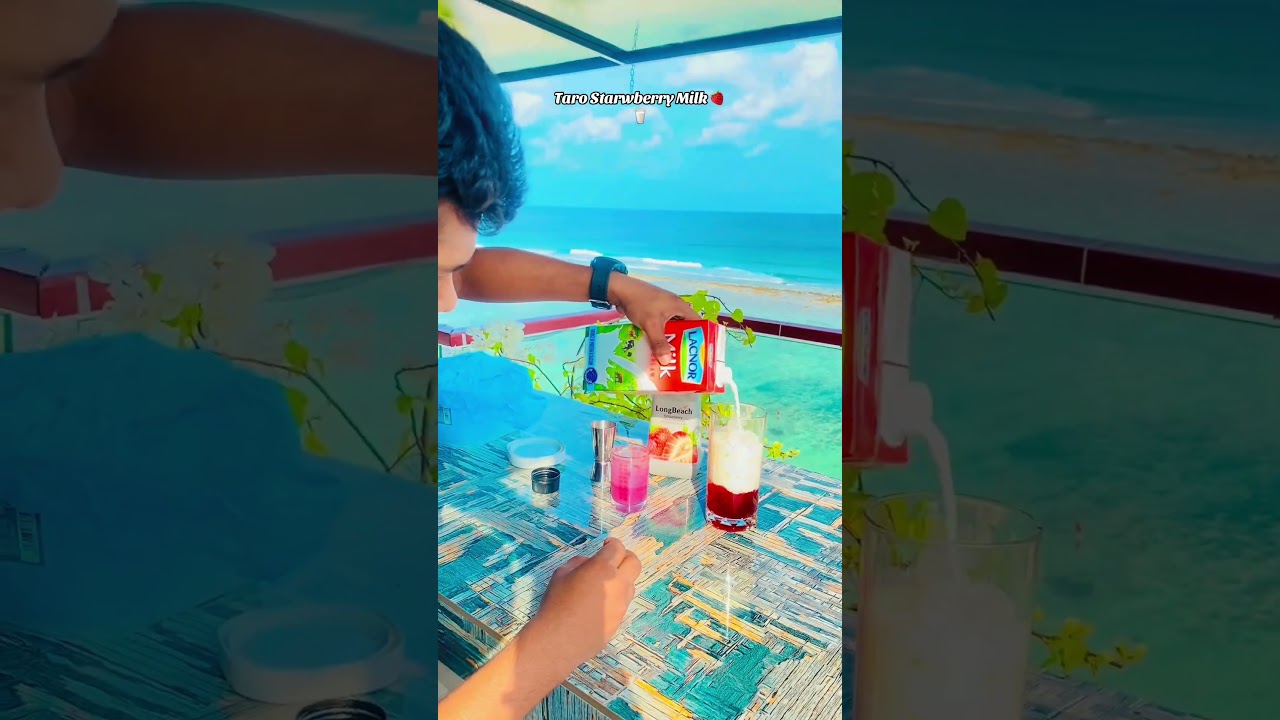 Taro Strawberry Milk 🍓🥤