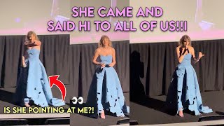 Taylor Swift’s FULL SPEECH at the Eras Tour Movie Premiere 🥹 inches away from me!