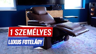 Luxus Relax Fotel Elektromosan Dönthető, Lábtartóval, Pohártartóval, Világítással Barna Légáteresztő