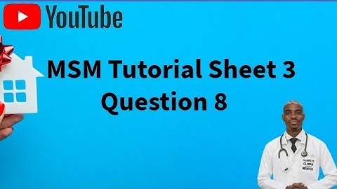 MSM Tutorial Sheet 3, Question 8❤️🫵