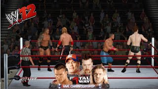WWE 12 Wii fatal 4 way full match Randy Orton Vs Sheamus Vs John Cena Vs Edge 2010