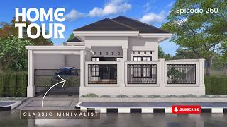 DESAIN RUMAH 13 x 22,87 METER | 3 KAMAR TIDUR, KOLAM IKAN & FASAD ELEGAN #250