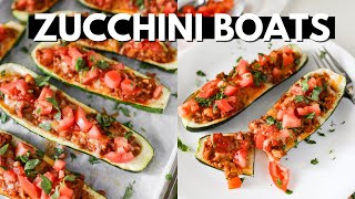 TACO STUFFED ZUCCHINI BOATS | How to make Zucchini Boats! by Maple Jubilee 789 views 1 year ago 7 minutes, 10 seconds