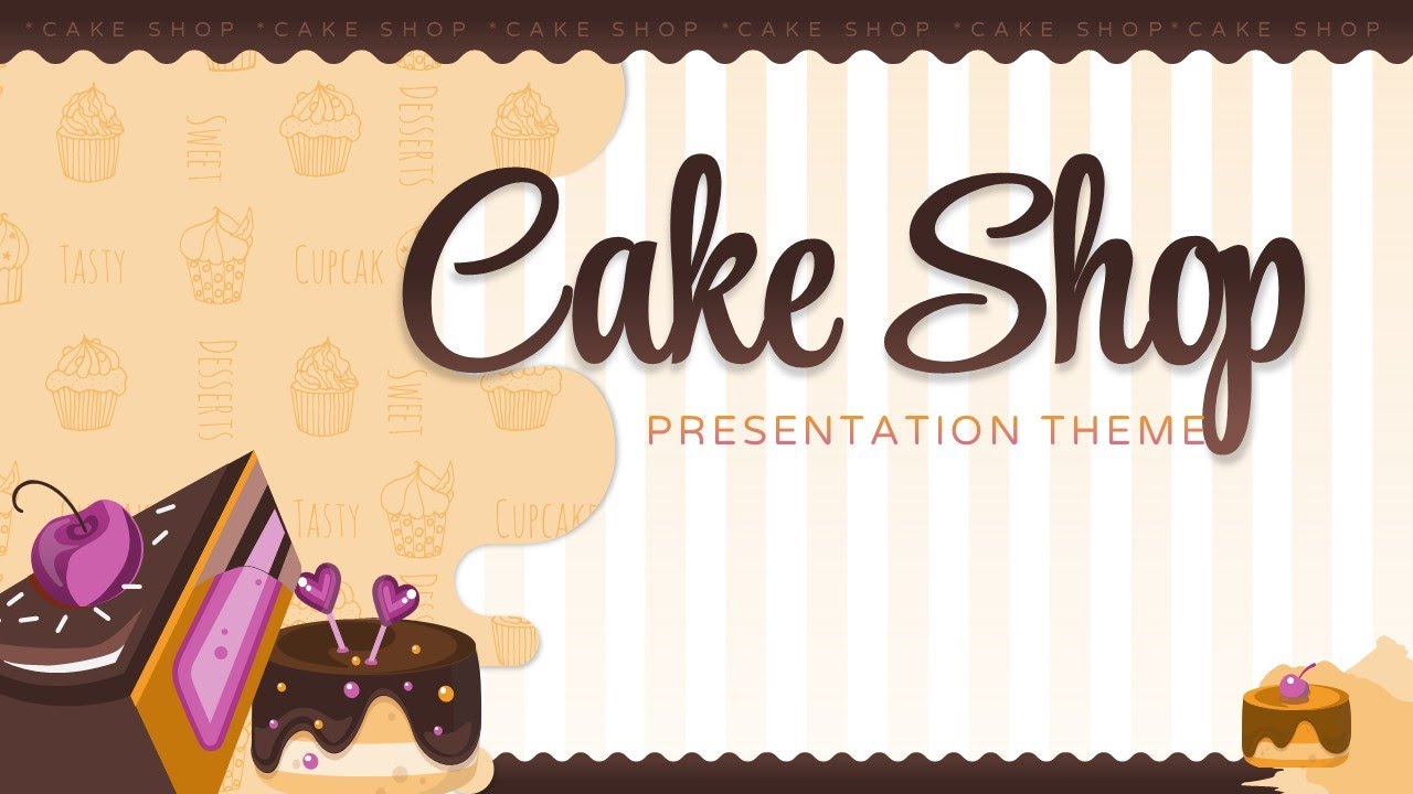 Cake Shop Theme Animated PPT Template