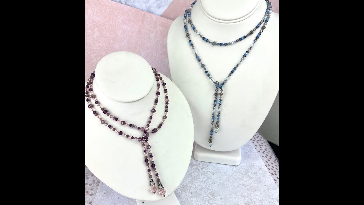 DIY Silken Sparkle Crystal Lariat Necklace Kit & The Multiple Ways To Rock It!