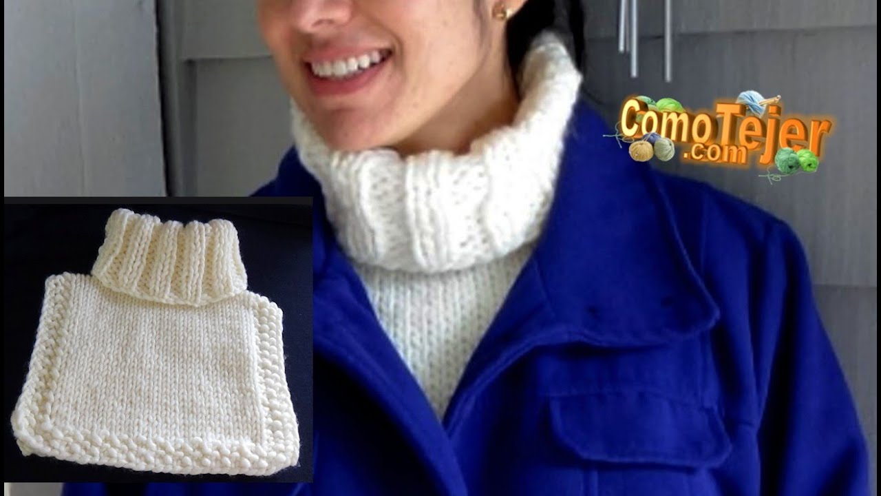 Pechera Cuello Reversible. Peto. Free Knitting Patterns Neck Warmer 2 agujas, palillos, tricot (927)