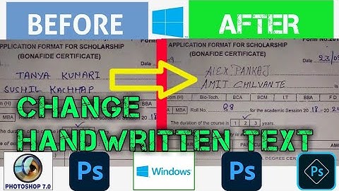 How to Edit Handwritten Text In Image | Edit handwritten scanned documents| Adobe photoshop
