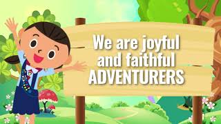 NEW ADVENTURER SONG - We Are Joyful and Faithful Adventurers (with Lyrics on Screen)