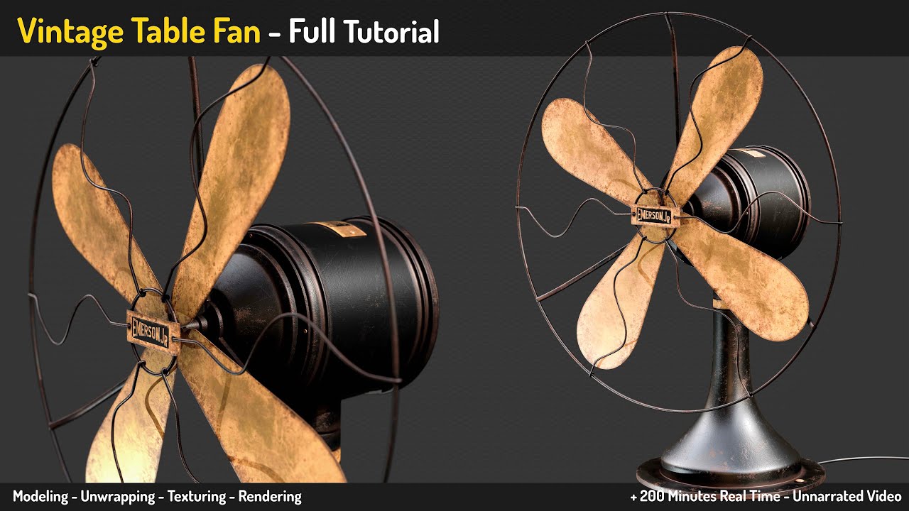 How to Create Vintage Table Fan - Props Modeling