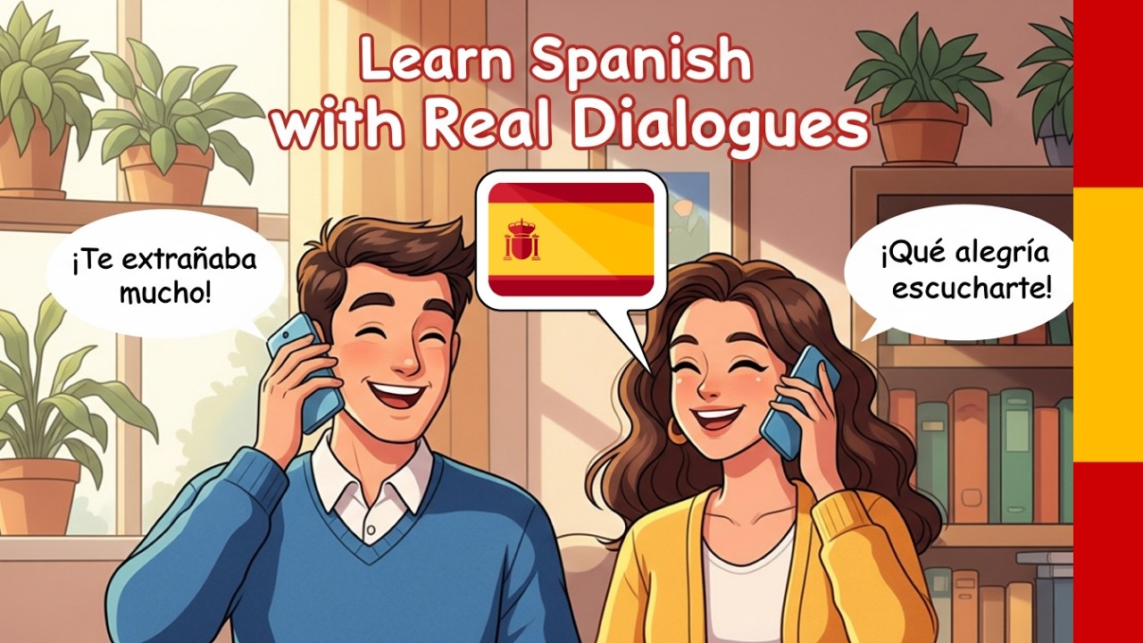 Practice Spanish Conversation Naturally 🗣️ | Talking to Friends by Phone in Spanish Dialogue!
