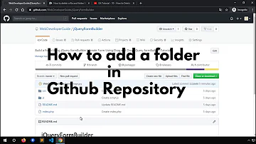 How do I add a new folder to my git repository?