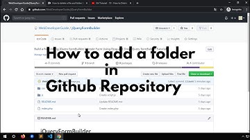 How to add a folder in Github Repository | Adding a folder in GitHub