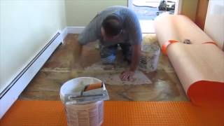 Schluter Ditra explained and how to install it on Plywood.
