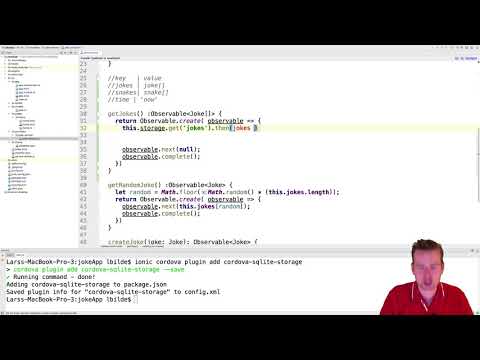 Ionic Mobile Apps | S2P17 | Using key|value pairs for getting and saving the joke array