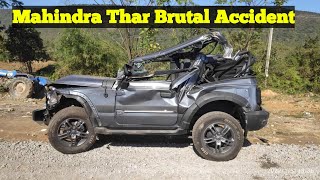 Mahindra Thar Soft Top 2022 Got Brutal Accident On Highway | screenshot 5