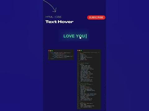 Text Hover / I love you / HTML / CSS #coding #css #html #scssoftware # ...
