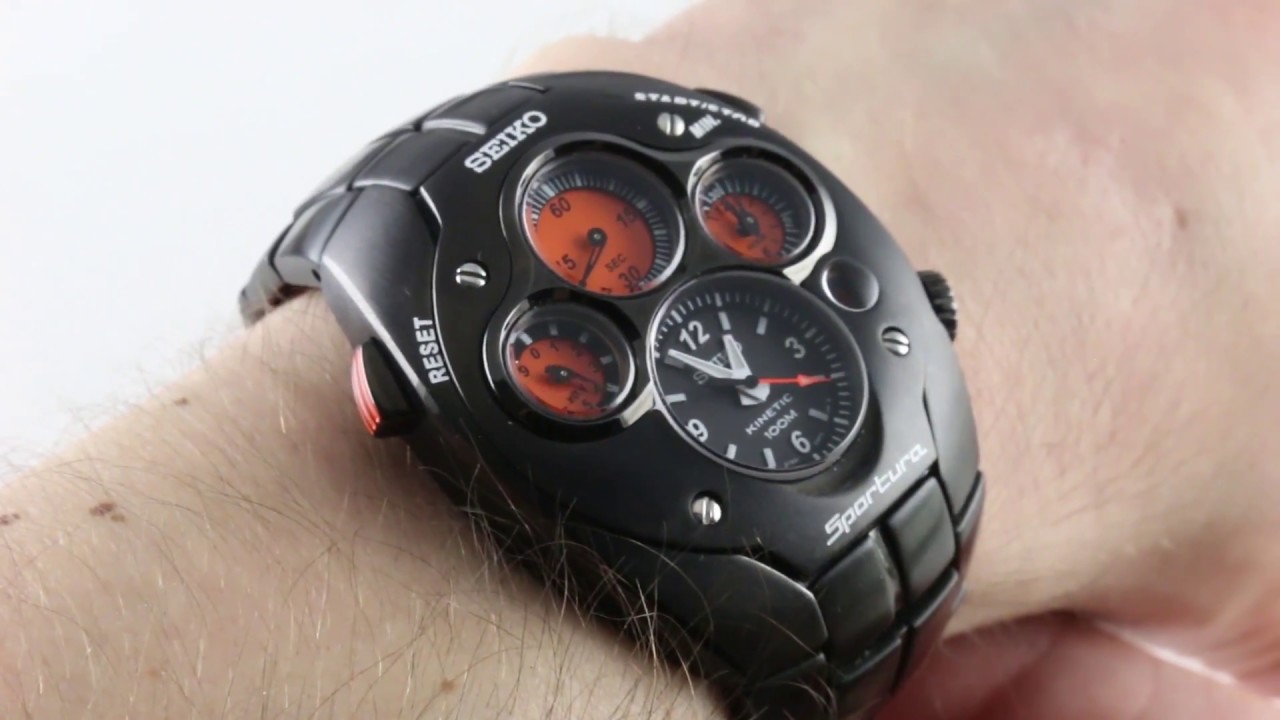 Seiko Sportura Kinetic Chronograph Limited Edition SLQ019 Luxury Watch  Review - YouTube