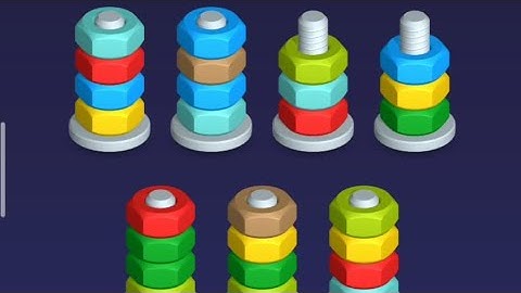 Nuts color sort bolt sorting gameplay Android