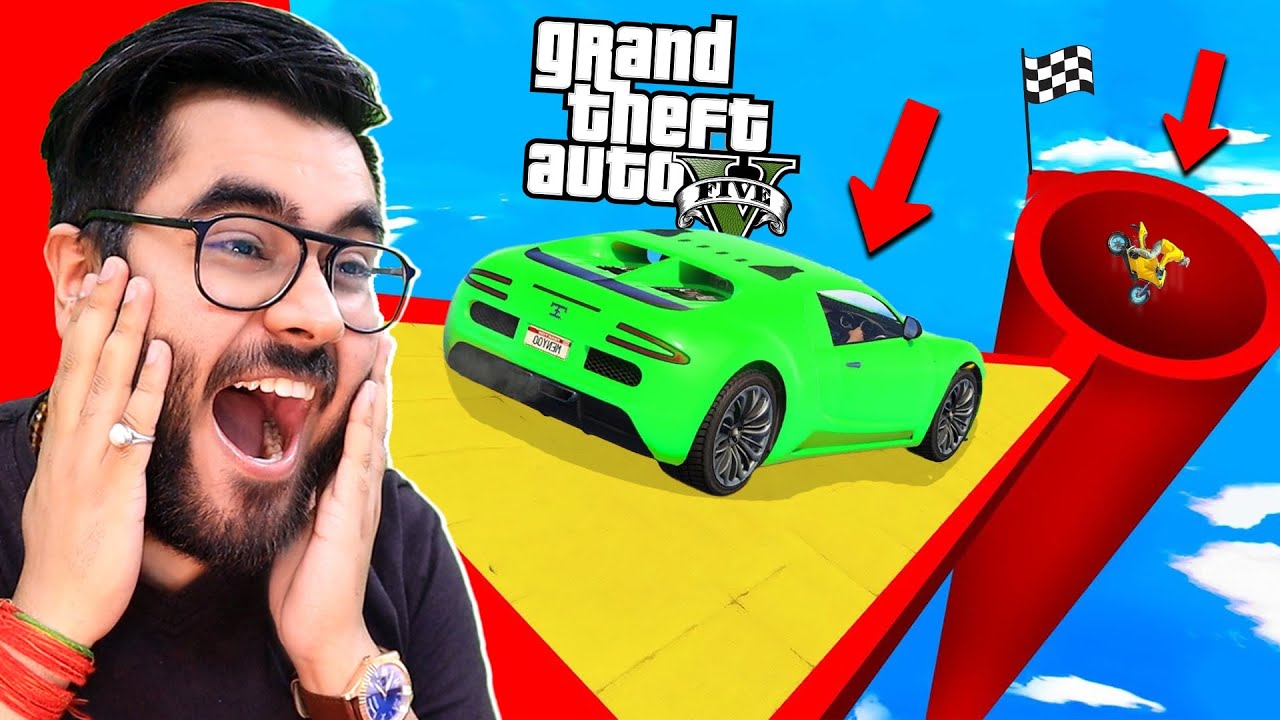 😂 GTA 5 IMPOSSIBLE PARKOUR with FRIENDS 😂 | Hitesh KS